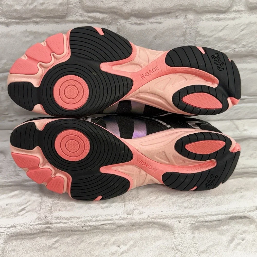 Ryka Influence Cross Training Athletic Shoes Black Pink Woman's 9.5 W‎ Nice!!